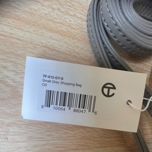 Telfar Small Shopping Bag Double Strap Crossbody Vegan Leather Gray NWT - Picture 4 of 10